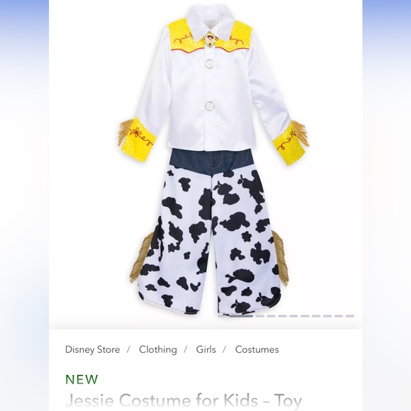 Girls Disney Toy Story Jessie Costume Size 5/6 Halloween Costume w/Hat & Boots - Picture 2 of 11